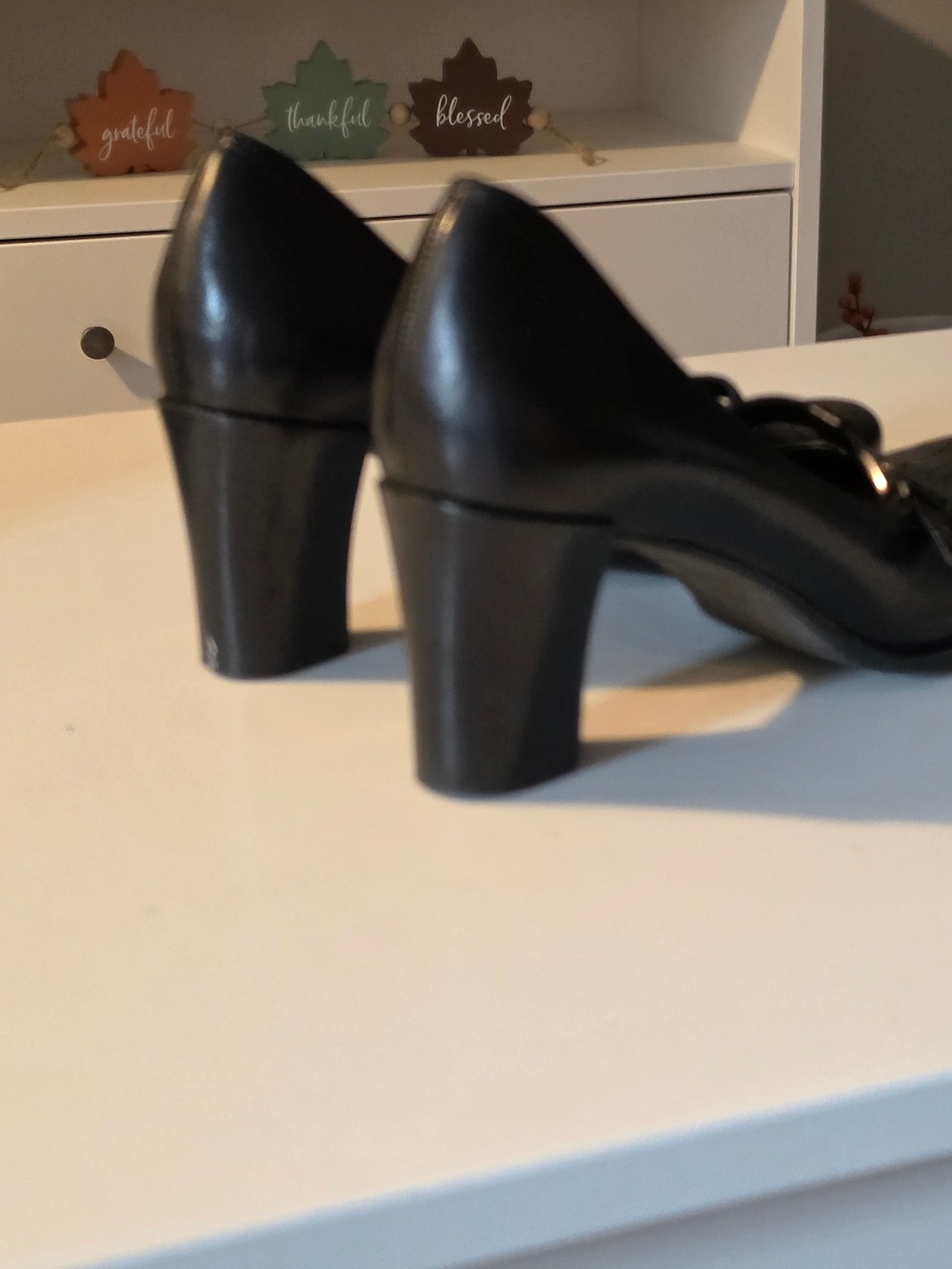 Black Mary Jane Pump with Buckle Detail - Women Shoes - Picture 5 of 7